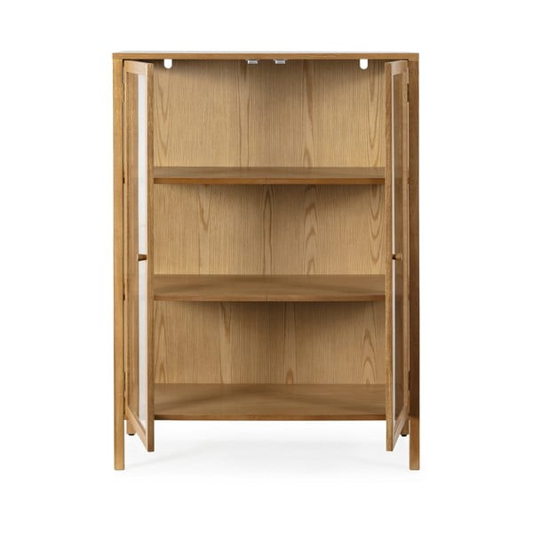 Natúr színű tálalószekrény tölgyfa dekorral 90x126x40 cm Ceci – MOME-image-4