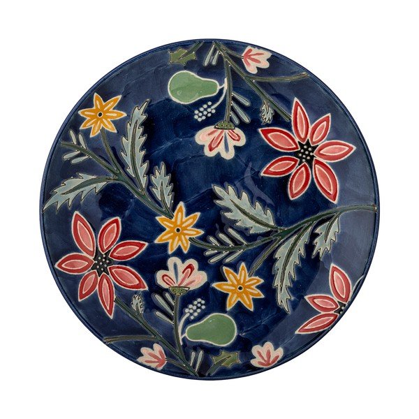 Sötétkék desszertes kőedény tányér készlet 4 db-os ø 20,5 cm Meredith – Bloomingville