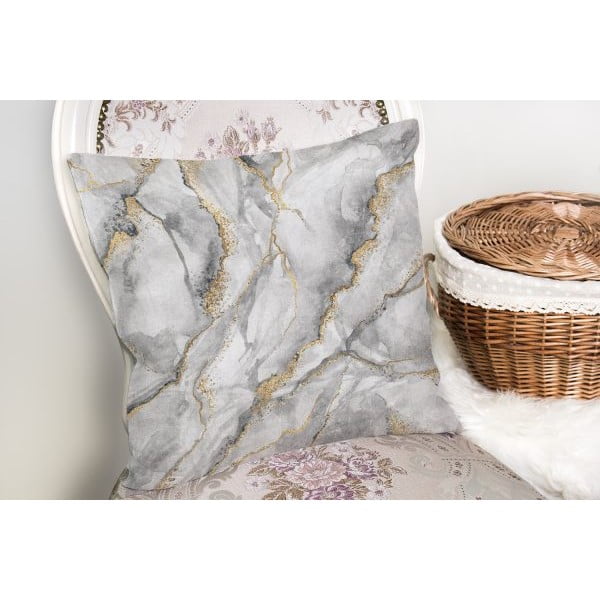 Marble With Hint Of Gold párnahuzat, 45 x 45 cm - Minimalist Cushion Covers-image-1