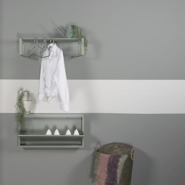 Szürkészöld fém billenő ajtós cipőtartó 75x37,5x12,5 cm Billy – Spinder Design-image-4