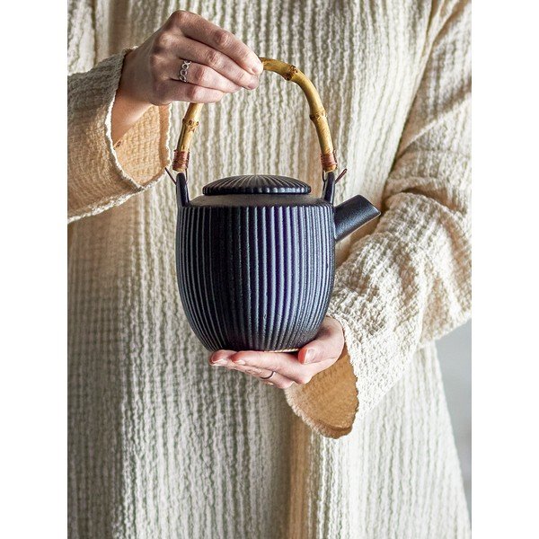 Fekete kőedény teáskanna 850 ml Neri – Bloomingville-image-3