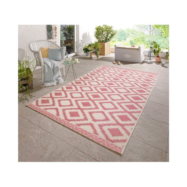 Isle piros-krémszínű kültéri szőnyeg, 140 x 200 cm - NORTHRUGS-image-4