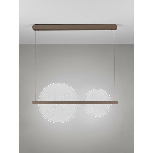 Barna alumínium LED dimmelhető függőlámpa akrilüveg búrával Noah – Nova Luce-image-4