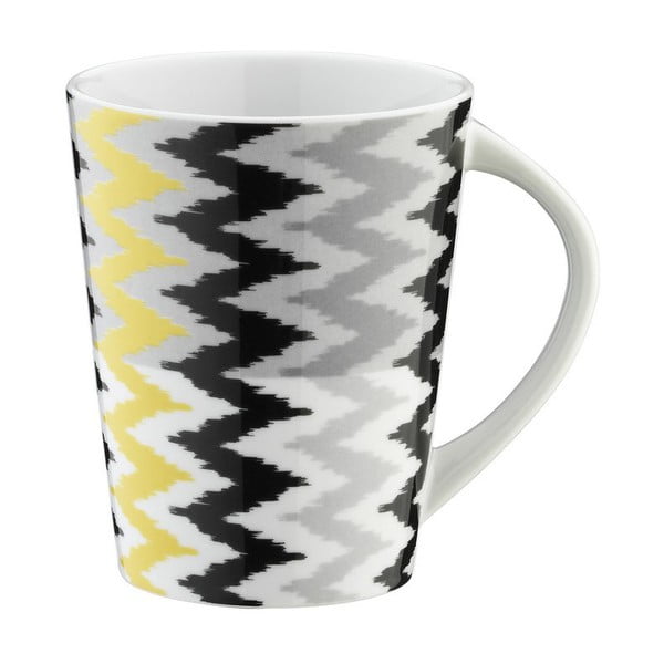 Black and Yellow Stripes porcelánbögre, 400 ml