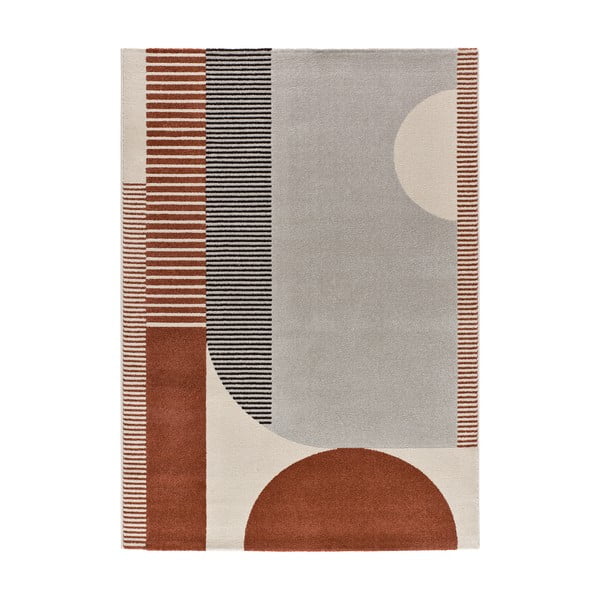 Piros-szürke szőnyeg 160x230 cm Gaia – Universal-image-4