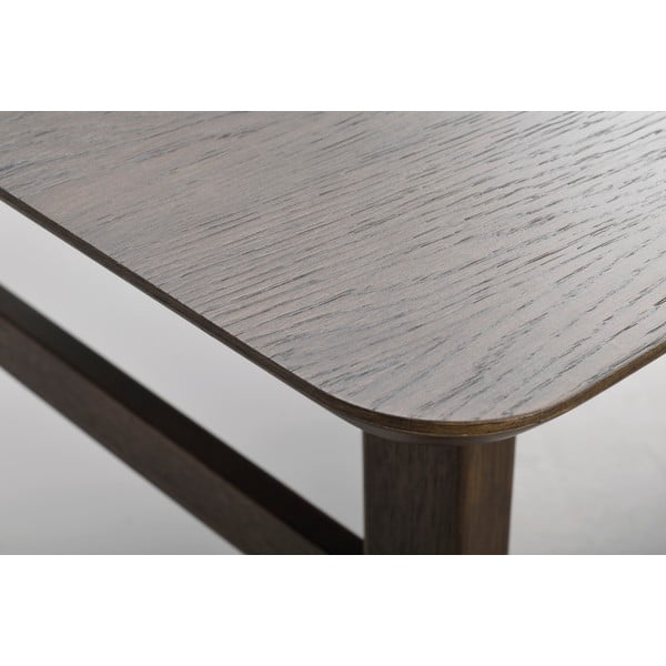 Nagano barna étkezőasztal tölgyfa dekorral, 205 x 95 cm - Rowico-image-3