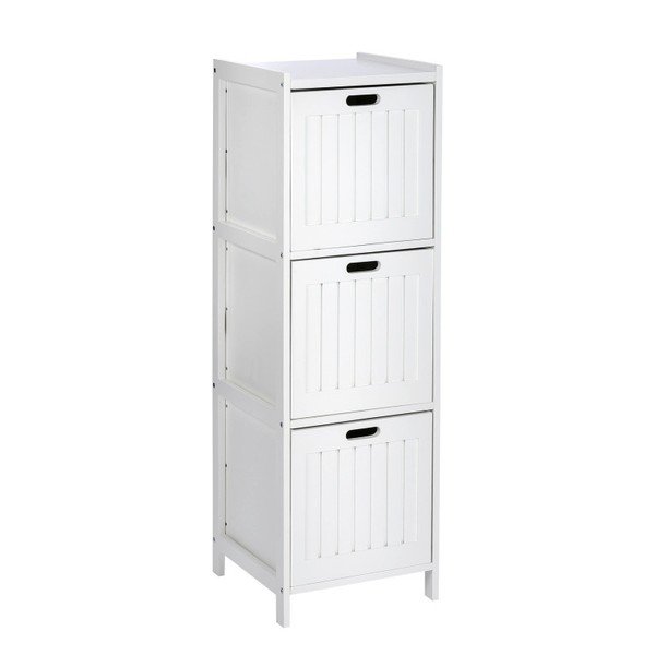 Oslo fehér fürdőszobai szekrény 3 fiókkal, fából - Wenko-image-1