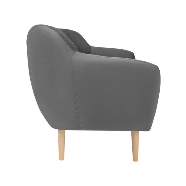 Sardaigne szürke bársony kanapé, 158 cm - Mazzini Sofas-image-3