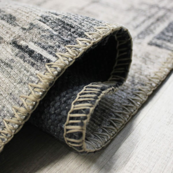 Szürke mosható futószőnyeg 60x230 cm Silas Abstract – Flair Rugs-image-2