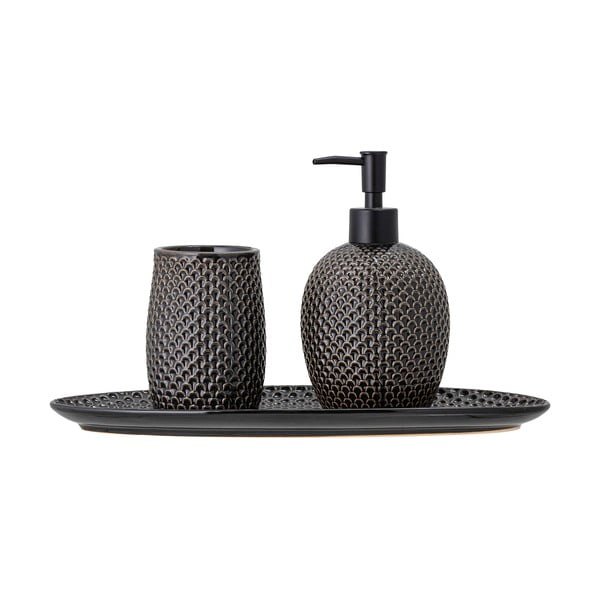 Szürke agyagkerámia fürdőszobai kiegészítő szett Hrin – Bloomingville-image-3