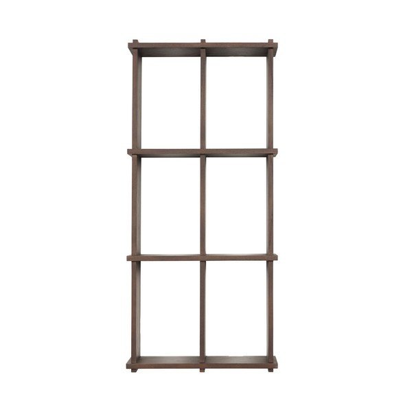 Sötét natúr színű többszintes kőrisfa fali polc 42,5 cm Grid – OYOY Living Design