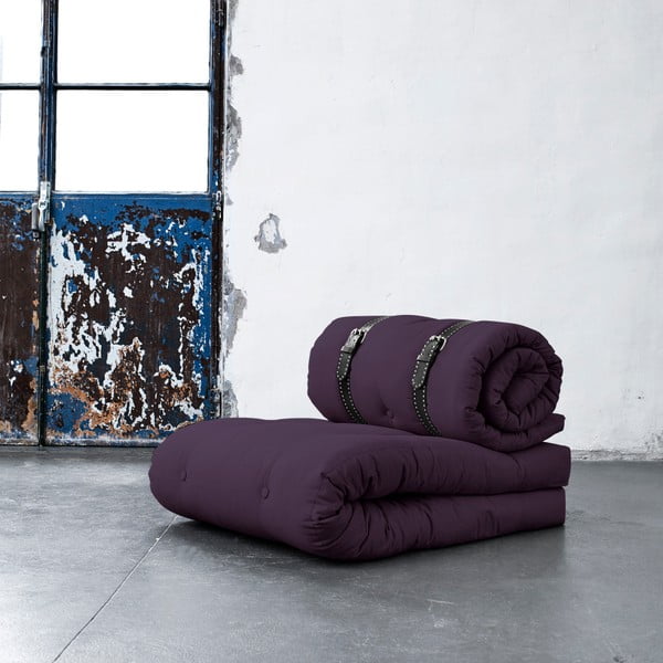 Buckle Up Purple állítható fotel fehér szegélyű bőr szíjakkal - Karup