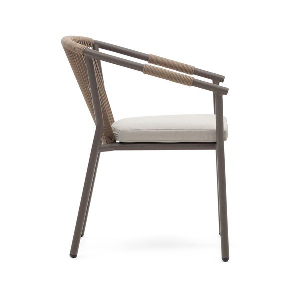 Bézs fém kerti szék Xelida – Kave Home-image-2