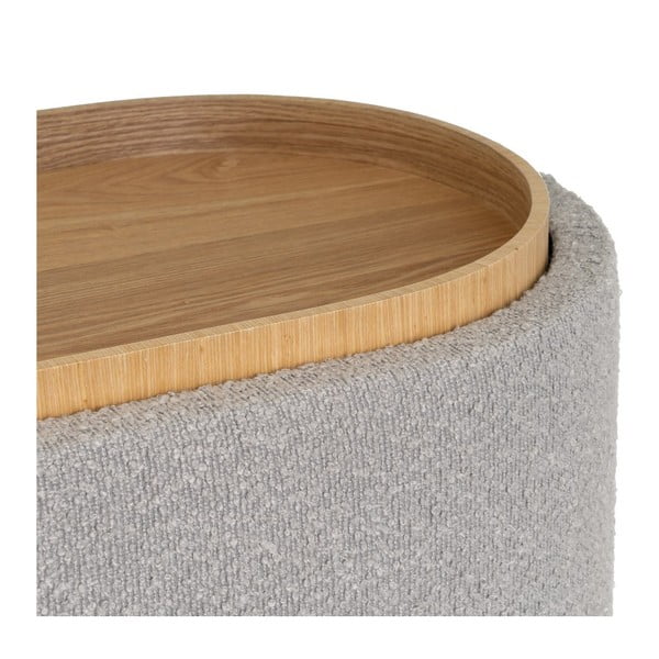 Világosszürke buklé puff – Casa Selección-image-3