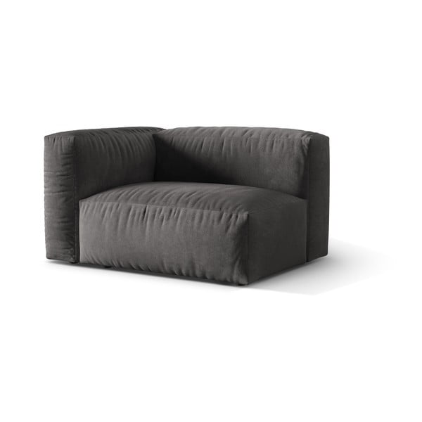 Szürke bársony kanapé modul (bal oldali) Martina – Micadoni -image-1
