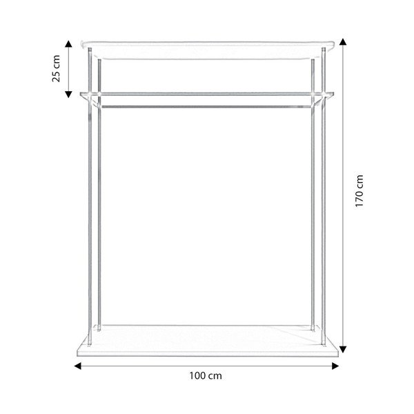 Fehér ruhatartó állvány Wuppertal – Kalune Design-image-4