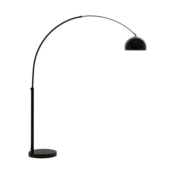 Fekete állólámpa fém búrával (magasság 160 cm) Madali – Kave Home