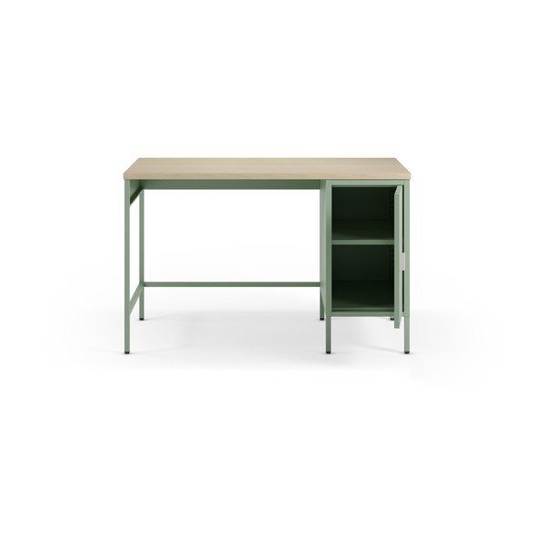 Íróasztal tölgyfa dekoros asztallappal 60x120 cm Sayla – Marckeric-image-1