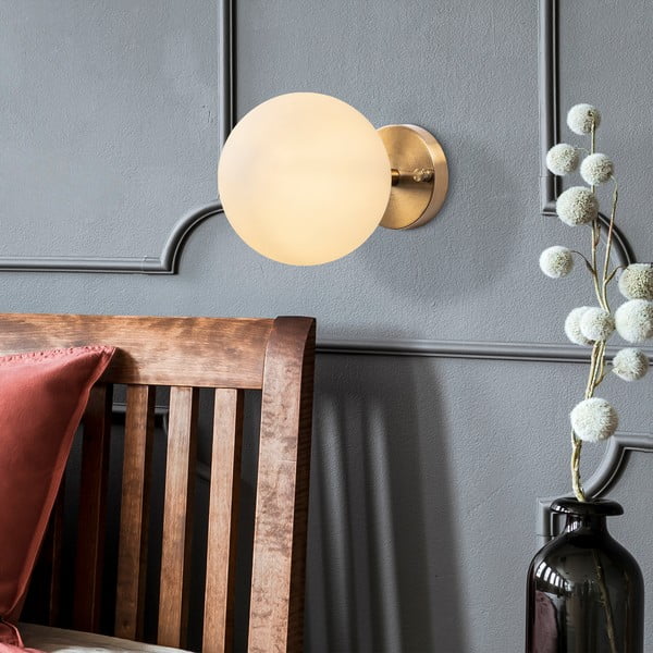 Fehér-bronzszínű fali lámpa ø 15 cm Atmaca – Opviq lights-image-4