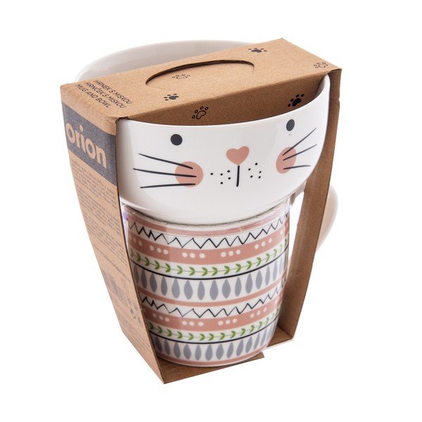 Porcelán bögre és tálka szett 2 db-os 350 ml – Orion-image-4