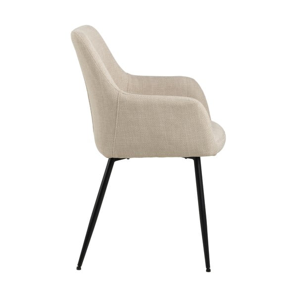 Bézs kárpitozott karfás étkezőfotel szett 2 db-os Lizzy – Actona-image-3