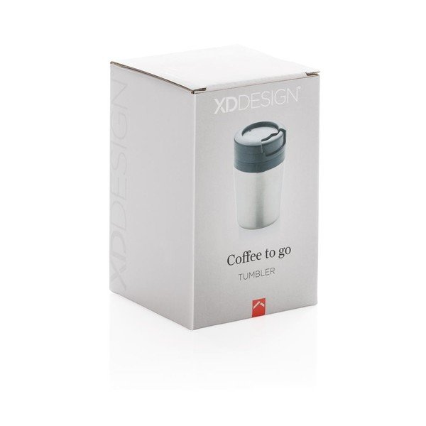 Coffee to Go ezüstszínű termo bögre, 160 ml - XD Design-image-2