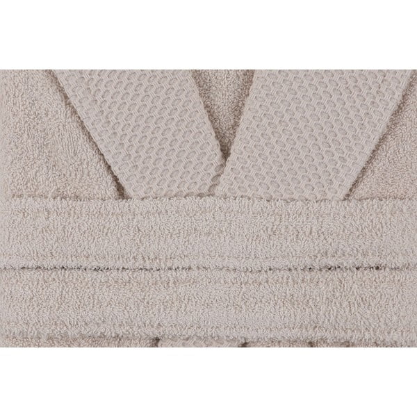 Bézs pamut fürdőköpeny L Cappa – Foutastic-image-3