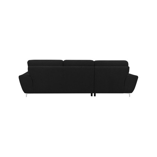 Omega fekete kinyitható sarokkanapé, jobboldali - Windsor & Co Sofas-image-1
