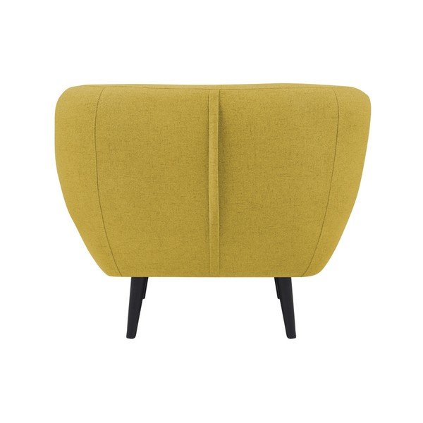 Piemont sárga fotel barna lábakkal - Mazzini Sofas-image-1