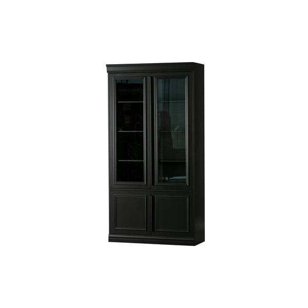 Fekete borovi fenyő tálalószekrény 110x215x44 cm Organize – WOOOD-image-1