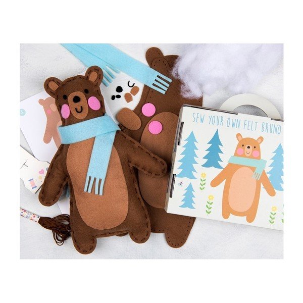 Bruno The Bear plüss maci varrókészlet - Rex London-image-3