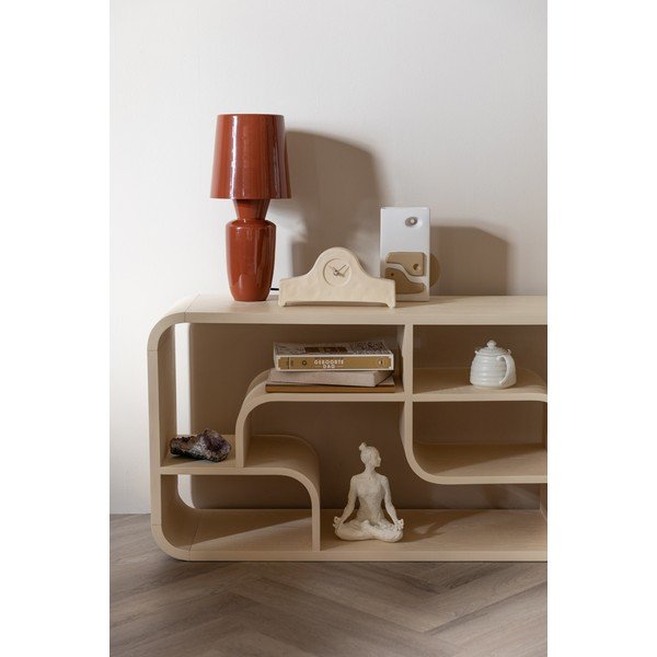 Terrakotta színű fém asztali lámpa fém búrával (magasság 42 cm) Classy – Zuiver-image-1