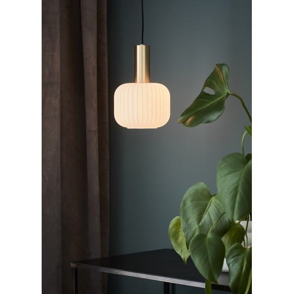 Fekete-aranyszínű függőlámpa üveg búrával Sober – Markslöjd-image-1