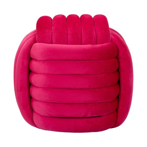 Rózsaszín bársony puff Softy – Mauro Ferretti-image-2