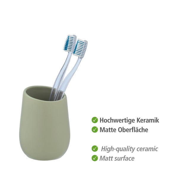 Badi zöld kerámia fogkefetartó - Wenko-image-4