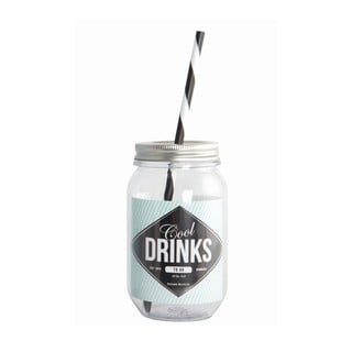 Good Drinks üvegpohár tetővel és szívószállal, 550 ml - House Doctor