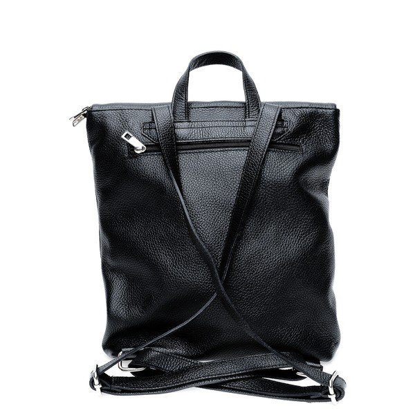 Fekete bőr hátitáska - Isabella Rhea-image-3
