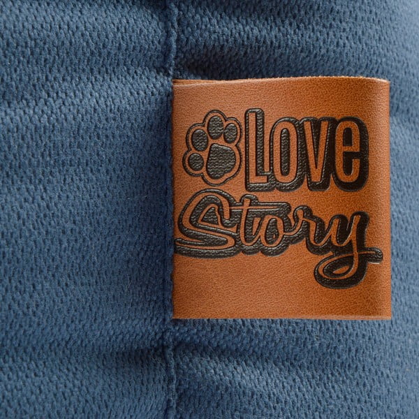 Kék fekhely kutyáknak 70x75 cm – Love Story-image-1