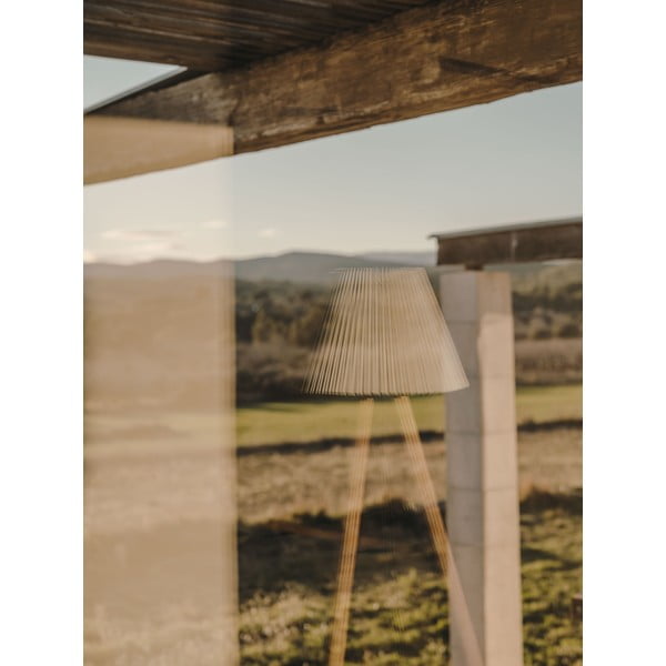 Natúr színű állólámpa textil búrával (magasság 149 cm) Benicarlo – Kave Home-image-2