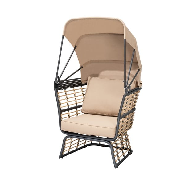 Bézs fém kerti fotel Paros – Garden Pleasure-image-4