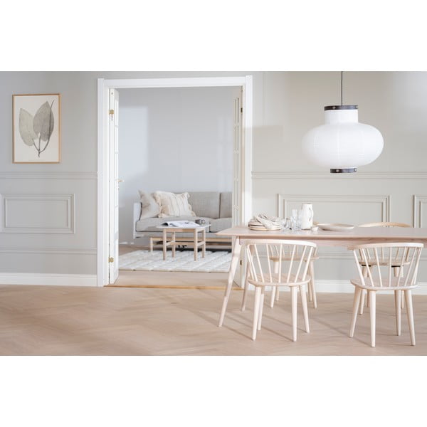 Bővíthető étkezőasztal tölgyfa dekoros asztallappal 190x90 cm Yumi - Rowico-image-2