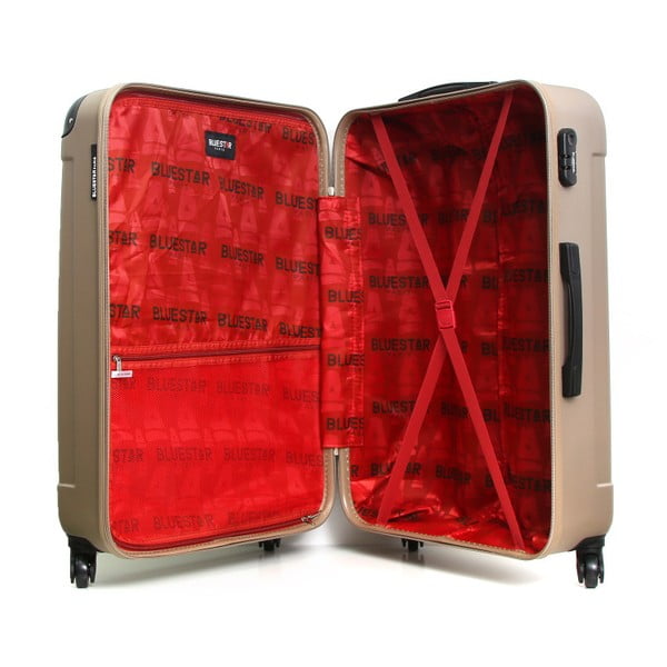 Arany-bézs gurulós bőrönd, 32 l - Bluestar-image-4