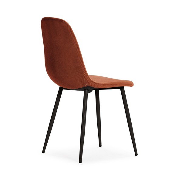 Terrakotta színű kárpitozott étkezőszék szett 4 db-os Minka – Marckeric-image-2