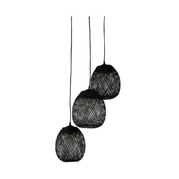 Fekete függőlámpa 40x40 cm Elme – Côté Table-image-3