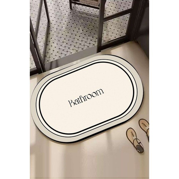 Krémszínű fürdőszobai kilépő 60x100 cm Farbelle – Foutastic-image-1