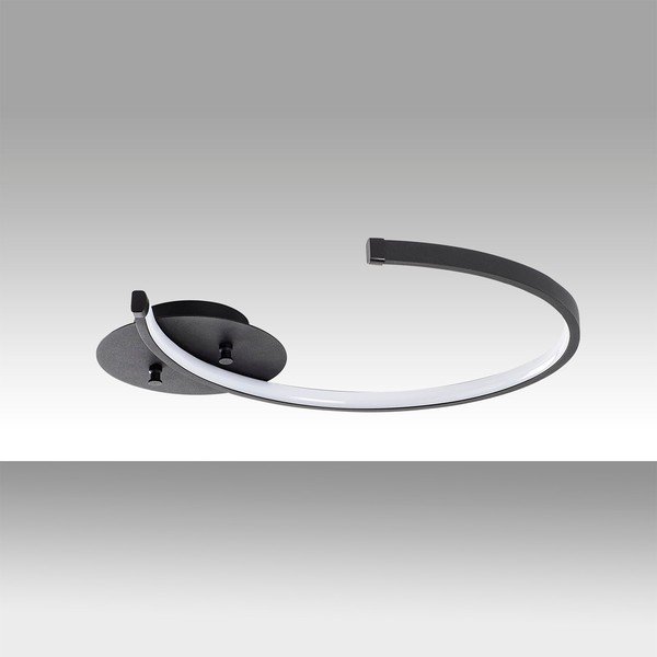 Fekete LED mennyezeti lámpa 33x46 cm Moon – Opviq lights-image-1