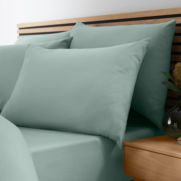 Zöld gumis lepedő 90x190 cm So Soft Non-Iron – Catherine Lansfield-image-1