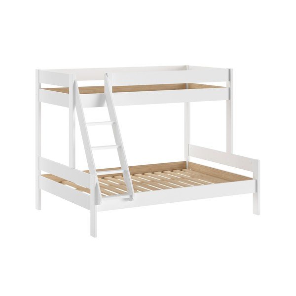 Fehér emeletes gyerekágy ágyráccsal 140x200-90x200 cm Primo – Vipack