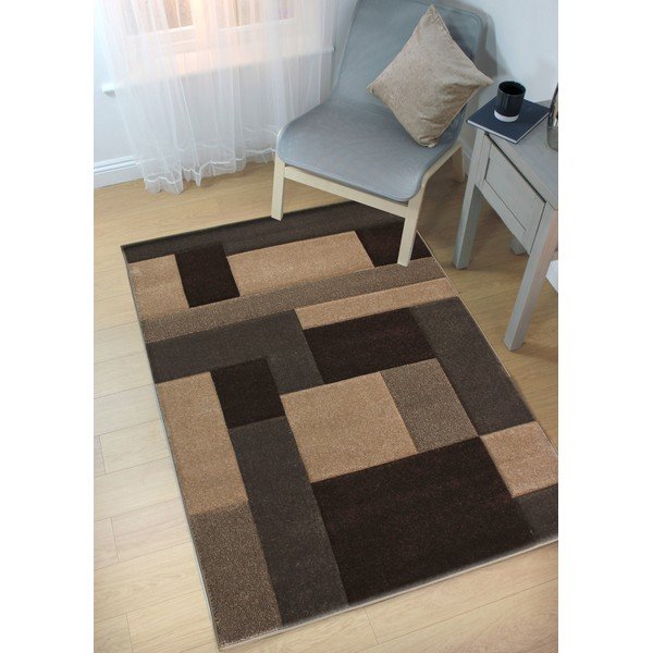 Cosmos Beige Brown barnásbézs szőnyeg, 160 x 230 cm - Flair Rugs-image-1
