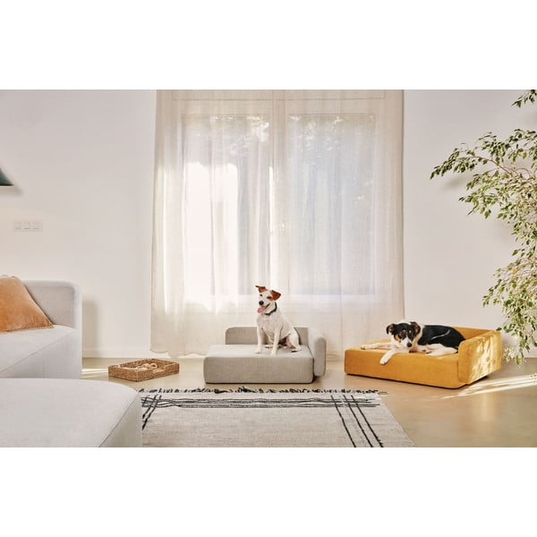 Mustársárga kutyafekhely 96x70 cm Bowie - Kave Home-image-3